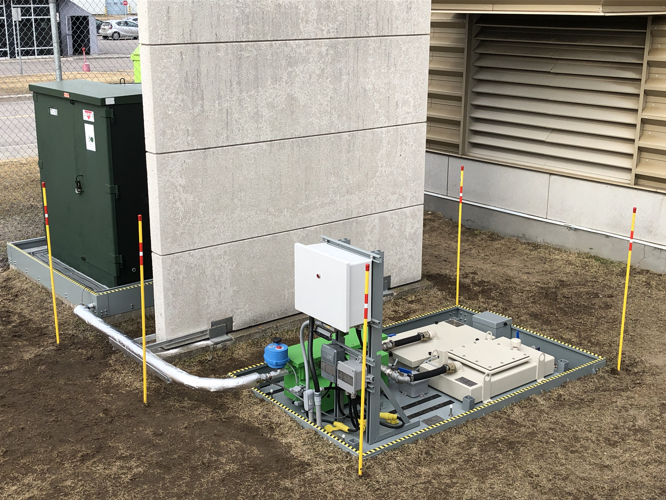 Installation sur un transformateur 2.5MVa sur socle, DRH4-V1 encastré au sol, Gouvernement fédéral 2021