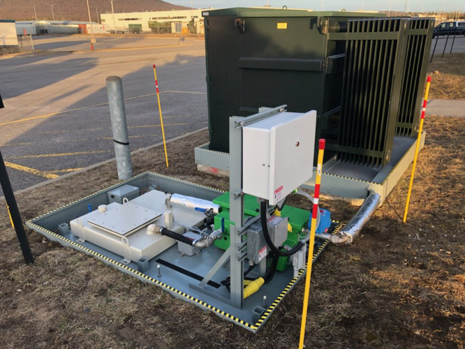 Installation sur transformateur 2 MVa sur socle, DRH4-V1 encastré, Gouvernement fédéral 2021